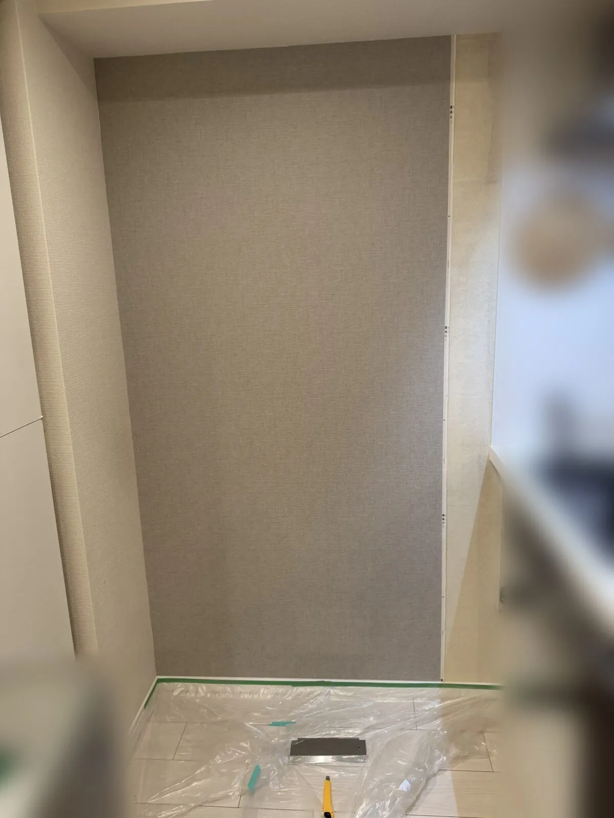 壁紙を貼った直後